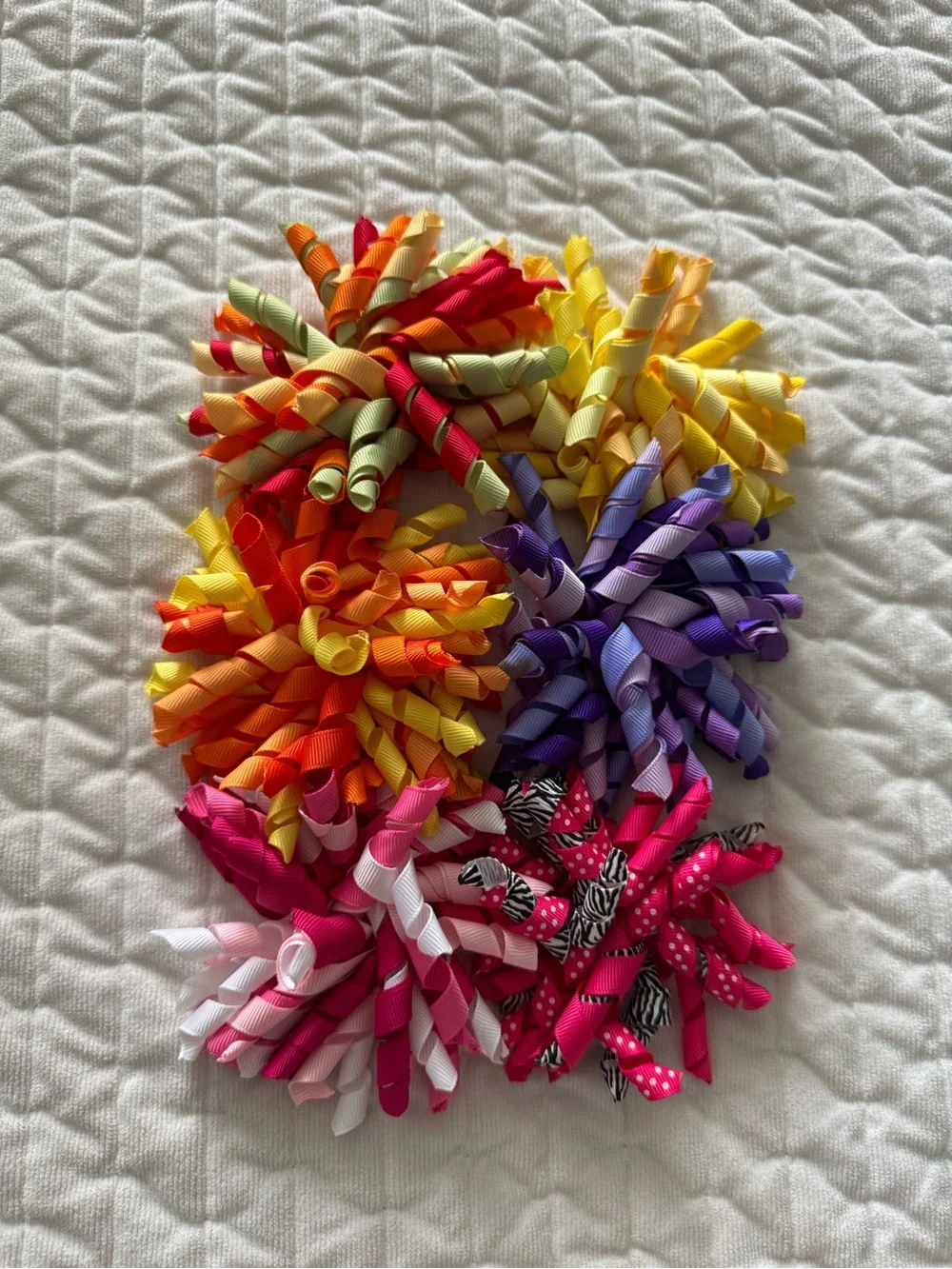 Bright Multi-Color Korker Hair Bows Set
